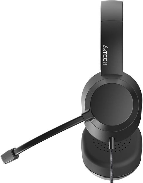 Наушники с микрофоном A4Tech FH150U черный 2м накладные USB оголовье (FH150U BLACK) фото 6