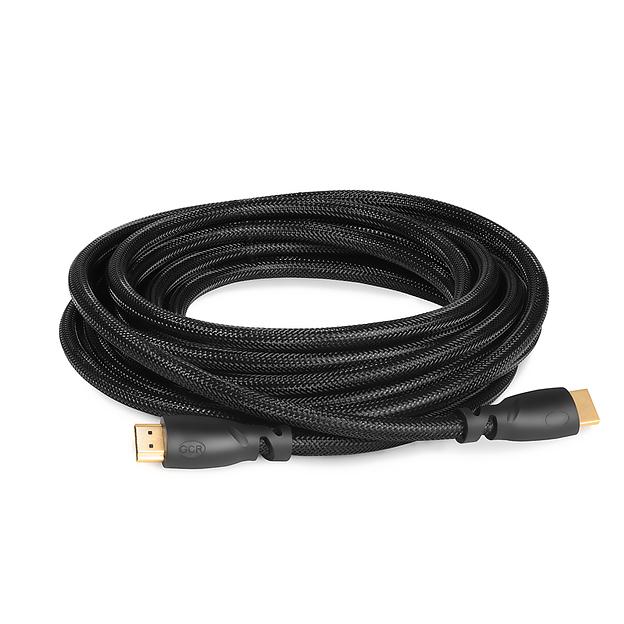 GCR Кабель 3.0m HDMI 2.0, HDR 4:2:2, Ultra HD, 4K 60 fps 60Hz/5K*30Hz, 3D, AUDIO, 18.0 Гбит/с, 28/28 AWG, OD7.3mm, тройной экран, черный нейлон (GCR-HM811-3.0m) фото 4