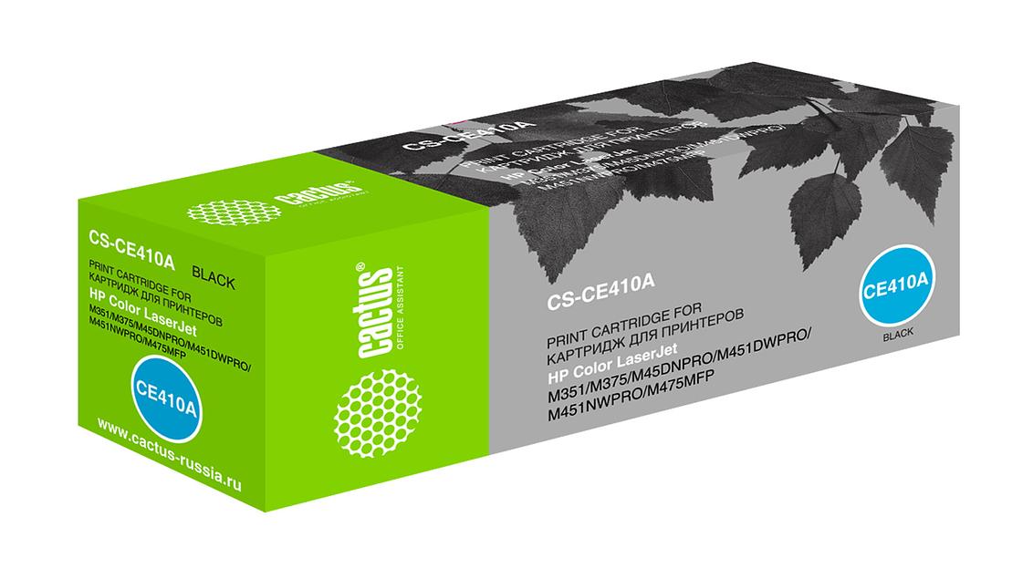 Картридж лазерный Cactus CS-CE410A CE410A черный (2200стр.) для HP LJ Pro 300/M351/400/M451 фото 1