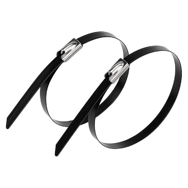 Rexant (07-0208-5) Стяжка кабельная стальная (304) с полимерным покрытием 200x4,6мм (50 шт/уп) фото 1