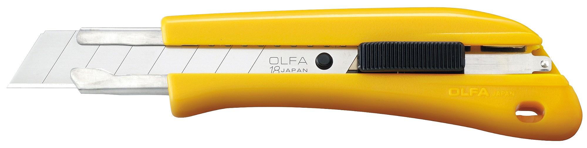OLFA 18 мм, с авто фиксатором, нож с выдвижным лезвием, (OL-BN-AL) фото 1