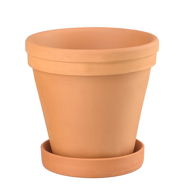 Керамический горшок Терракот Конус с подставкой, 0,5л.,терракотовый фото 1