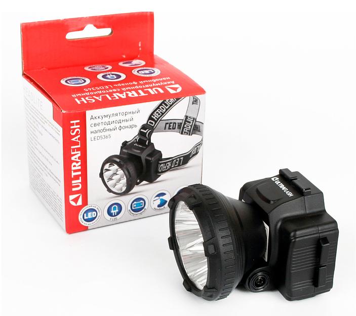 Фонарь налобный Ultraflash LED5365 черный 1.7Вт лам.:светодиод. (11648) фото 2