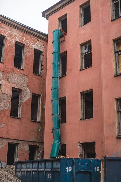 Рукав строительный, мусоропровод строительный, мусоросброс. Секция мусоросброса фото 5