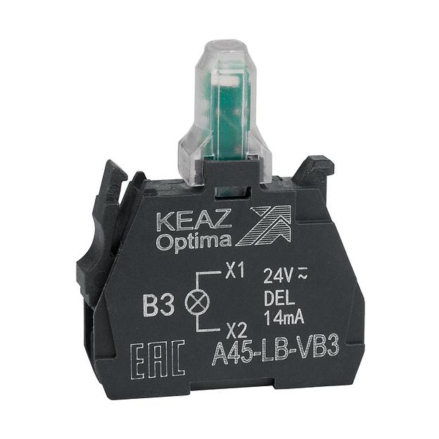 Световой блок OptiSignal D22 A45-LB-VB3 зеленый 24VACDC ZBVB3 фото 1