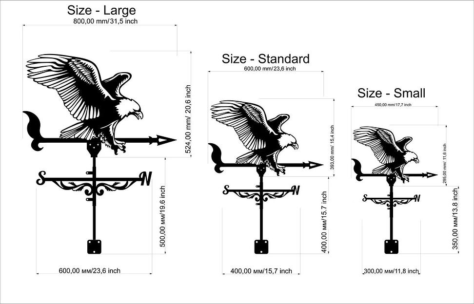 Флюгер «Парящий орёл» ОПТ фото 6