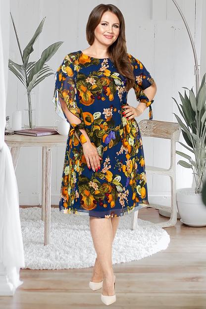 Платье женское  6020/07/Синий, желтый  фото 1