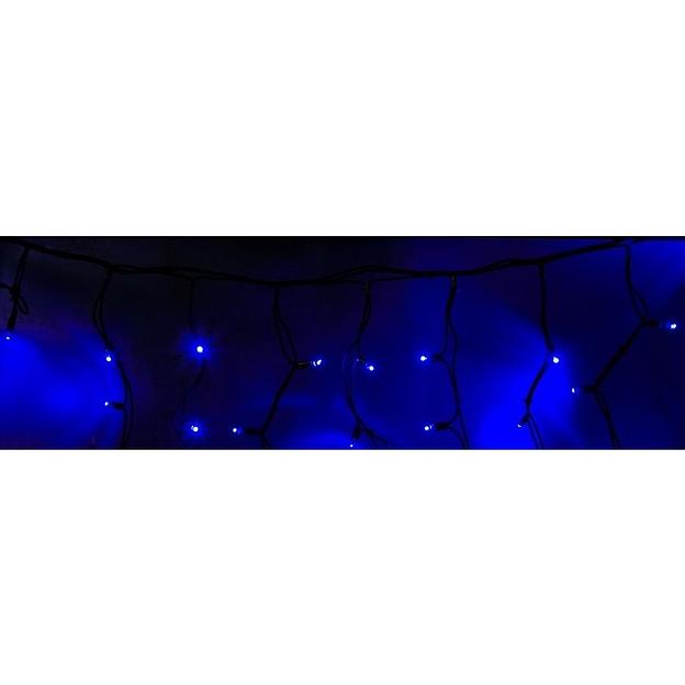 Neon-night 255-253 Гирлянда Айсикл (бахрома) светодиодный, 5,6 х 0,9 м, с эффектом мерцания,черный провод "КАУЧУК", 230 В, диоды синие, 240 LED NEON-NIGHT фото 1
