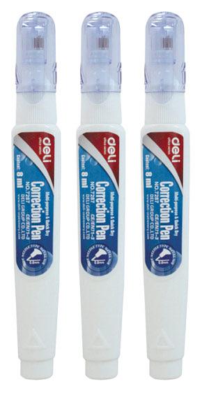 Ручка корректор Deli E7287 шариковый белый 8мл фото 2