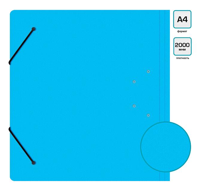 Папка-регистратор Silwerhof 355052 A4 70мм полифом голубой фото 3