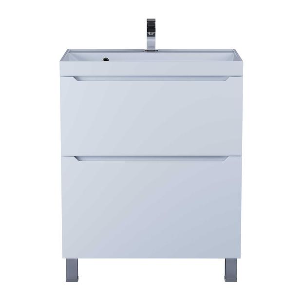 Тумба под раковину для ванной Uperwood Tanos, 70 см, напольная, белая, 2 ящика фото 8