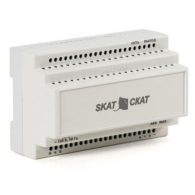 SKAT-12-6,0 DIN (СКАТ ИБП-12/6-DIN) источник питания 12В 6А пластиковый корпус под DIN рейку (586) фото 1