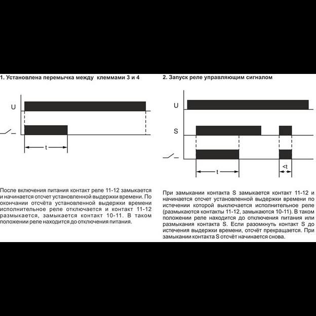 Реле времени RV-02 16А 1..120с 230В 1 перекл. IP20 задержка выключ. монтаж на DIN-рейке F&F EA02.001 фото 2