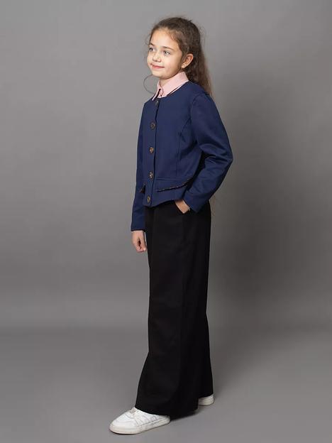 Брюки палаццо школьные на девочку KristiKlo «Бостон» чёрный ОПТ фото 5