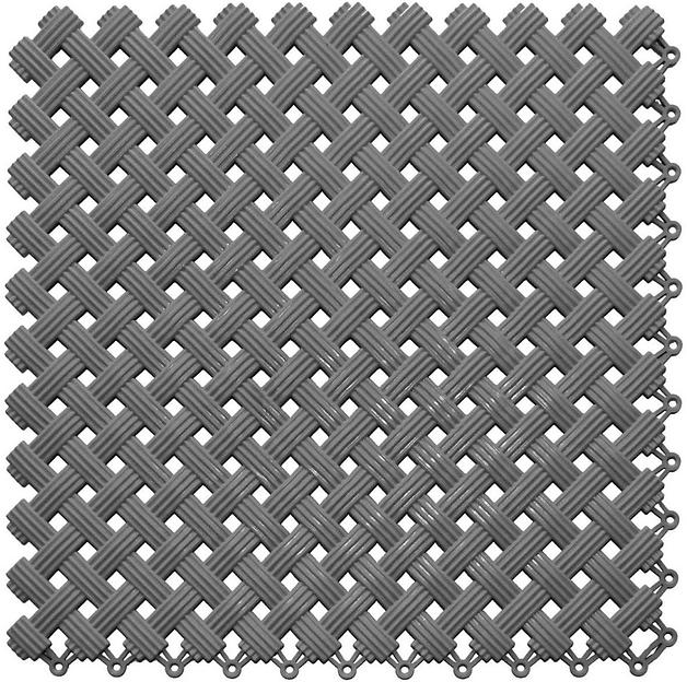 Aqua – антискользящее дренажное покрытие, Цвет Сумеречный RAL 7037, Толщина модуля 9 мм. фото 1