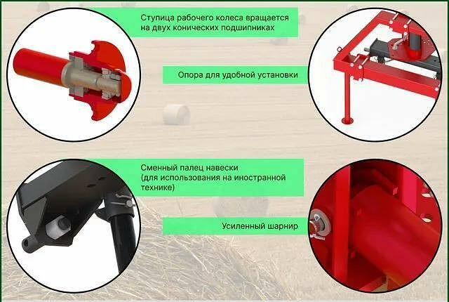 Грабли ворошилки колесно-пальцевые навесные ГКП-6.0Н (S6) 2023 опт фото 3