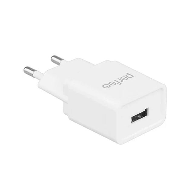 PERFEO Сетевое зарядное устройство с разъемом USB, 2А, белый (I4657) фото 1