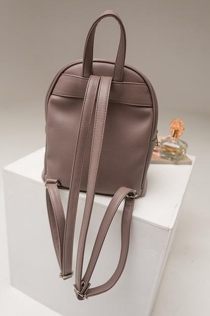 Рюкзак женский кожаный серо-бежевый опт фото 5