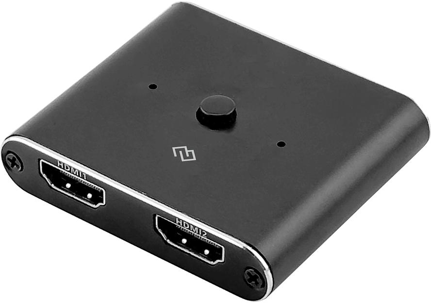 Переключатель аудио-видео Digma HDMI (f)/HDMI (f)/HDMI (f) черный (D-HSW-V2.0X2) фото 1
