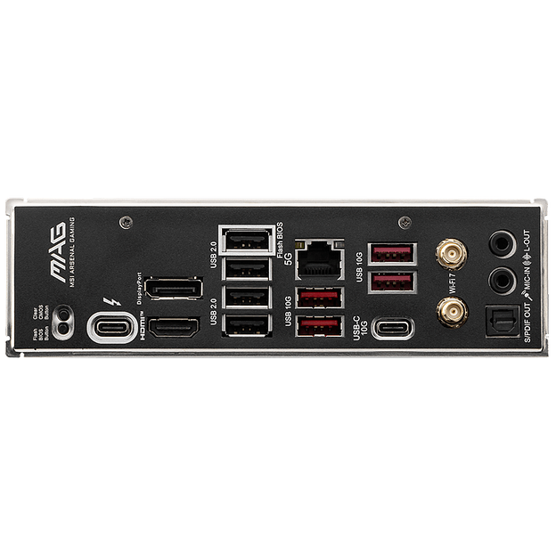 Материнская плата MSI MAG B860 TOMAHAWK WIFI B860, LGA1851, 4*DDR5, 2*PCIEx16, 1*PCIEx1, 3*M.2, 3*TypeC, 4*USB3.2Gen2, 2*USB3.2Gen1, 8*USB2.0, 4*SATA3.0, 5G, Type-C DP, DP, HDMI, ATX, RTL фото 5