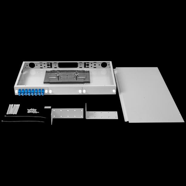 Кросс оптический 19" (ШКОС) укомплектованный на 8 SC портов (с розетками) фото 4