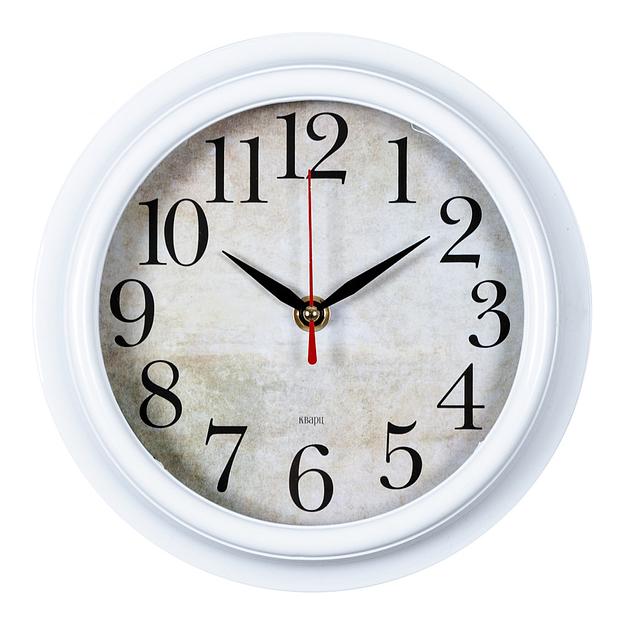 Часы настенные аналоговые Бюрократ WALLC-R80P D21см белый фото 1