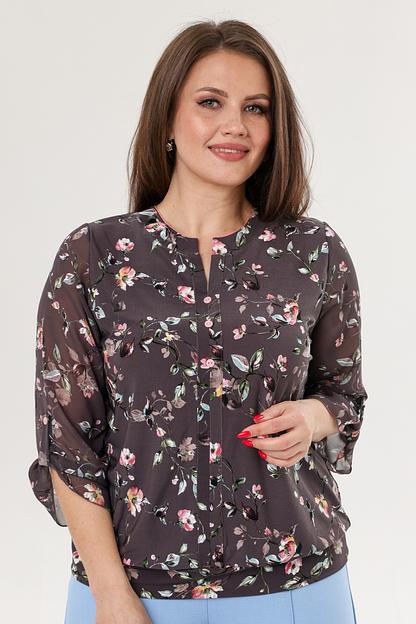 Блузка женская  3055-23/09/Сливовый, белый  фото 5