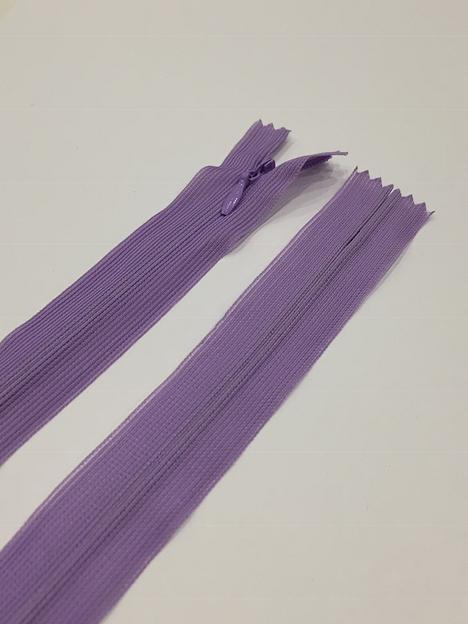 Молния потайная 60см.  Сиреневый фото 1