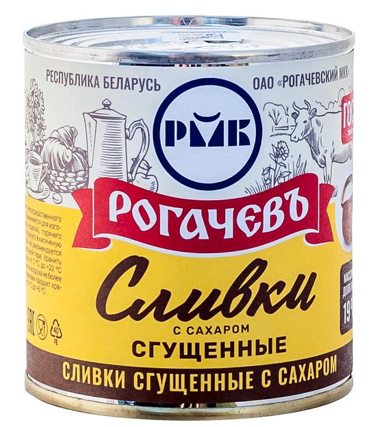 Сливки сгущённые с сахаром, Рогачёвъ, ГОСТ, 19 %, 360 гр, опт фото 1