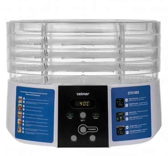 Сушилка для овощей и фруктов ZFD1005 WHITE ZELMER фото 1