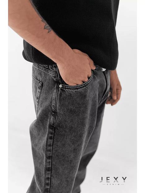 Широкие джинсы бананы мужские JEXY, тёмно-серый фото 6