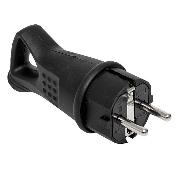 EKF RPS-017-16-230-44 Вилка угловая каучуковая с кольцом 230В 2P+PE 16A IP44 EKF PROxima фото 1