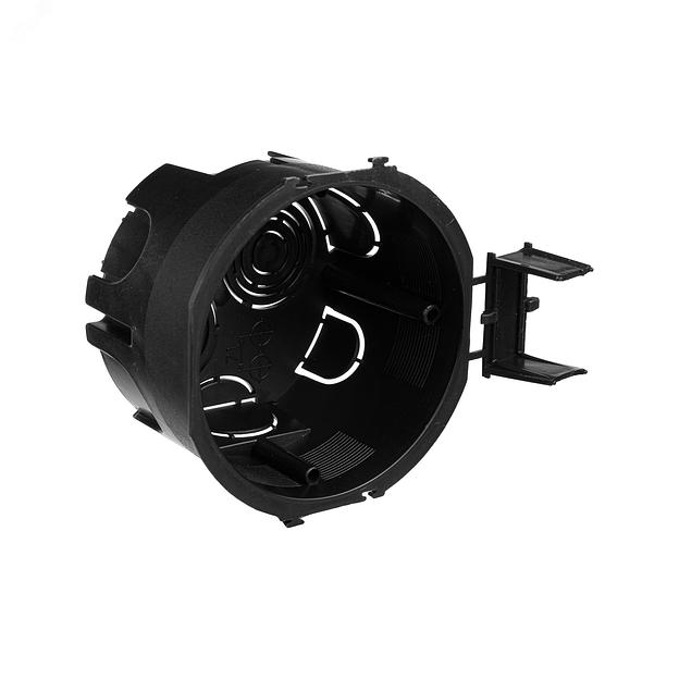 Dkc 59302 Подрозеточная коробка для сплошных стен, черная, под 2 модуля, без винтов фото 2