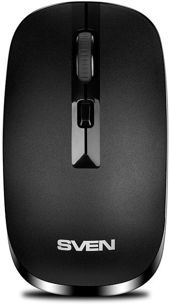 Беспроводная мышь SVEN RX-260W чёрная (2,4 GHz, 3+1кл. 800/1200/1600DPI, блист.) Sven RX-260W (SV-018160) фото 1