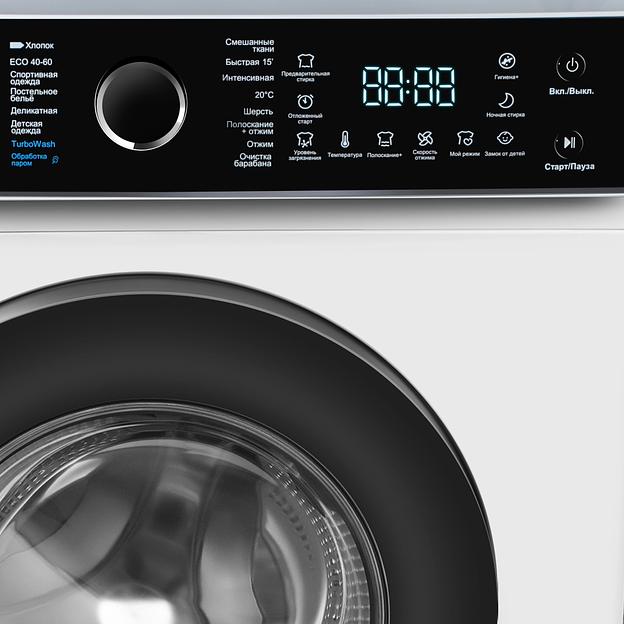 Стиральная машина Maunfeld MFWM148IWHT класс: A+++ загр.вертикальная макс.:8кг белый фото 7