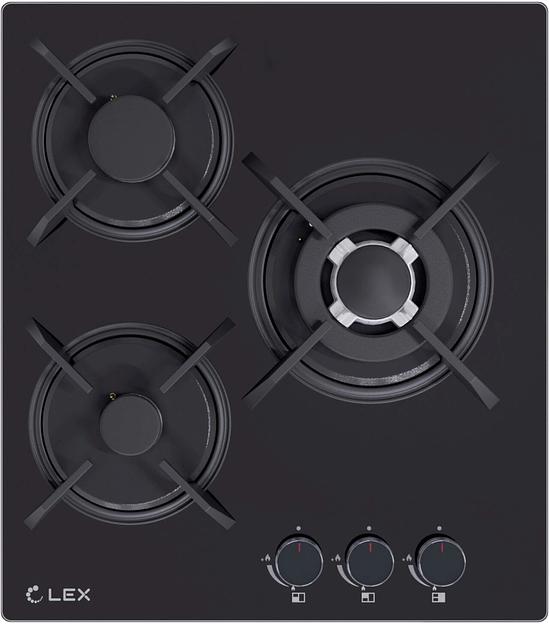 Газовая варочная поверхность Lex GVG 433 BBL черный фото 1
