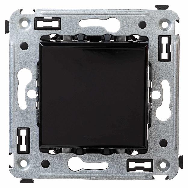 Выключатель одноклавишный в стену, "Avanti", "Черный квадрат" DKC 4402103 фото 1