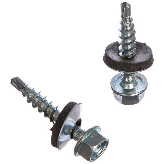 Саморез кровельный 4,8х35 Zn металл-дерево 250 шт/уп фото 1