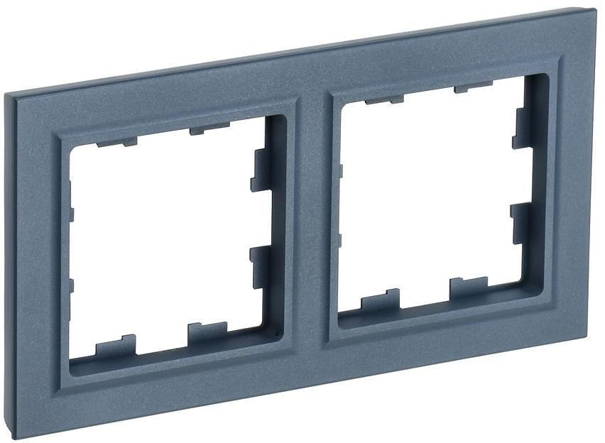 IEK BR-M22-K35 BRITE Рамка 2-мест. РУ-2-БрМ мар. фото 1