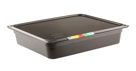 Гастроемкость 1/2 h=65 мм. 3,8 л. п/п черная /1/14/ фото 1