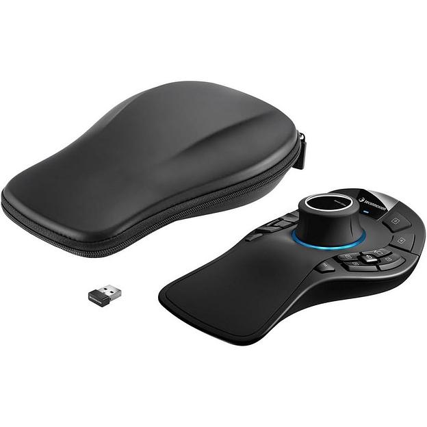 Мышь беспроводная/проводная 3DConnexion SpaceMouse Pro Wireless (3DX-700119) черный, радиоканал, Bluetooth, USB, кнопки - 15 фото 6