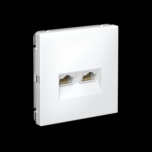 ARTGALLERY РОЗЕТКА двойная компьютерная RJ45+RJ45, кат. 5е, механизм, БЕЛЫЙ фото 2