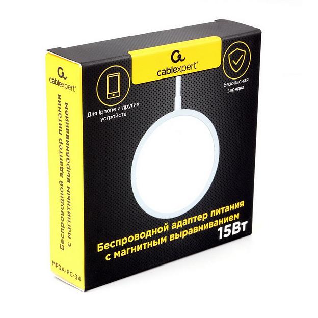 Беспроводной адаптер питания MagSafe Cablexpert MP3A-PC-34 Qi 15Wt, 10Wt, 7,5Wt, 5Wt (272047) фото 4
