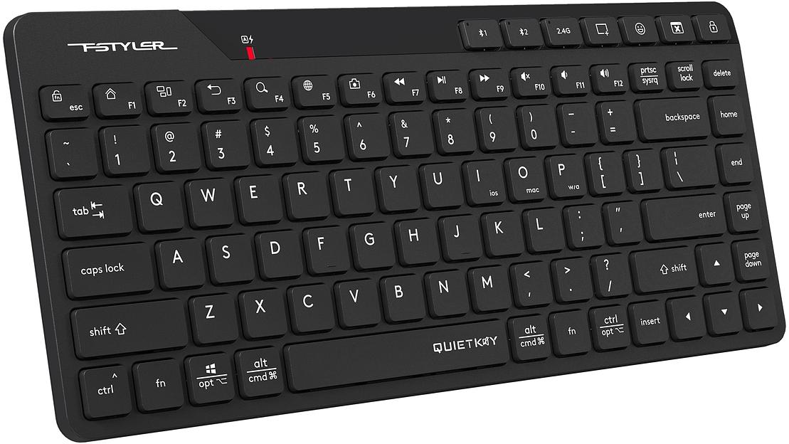 Клавиатура A4Tech Fstyler FBK26C AS черный USB беспроводная BT/Radio slim Multimedia (FBK26C AS) фото 2