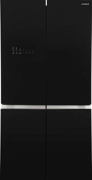 Холодильник Hitachi R-WB820VUC2 GBK 2-хкамерн. черный стекло фото 1