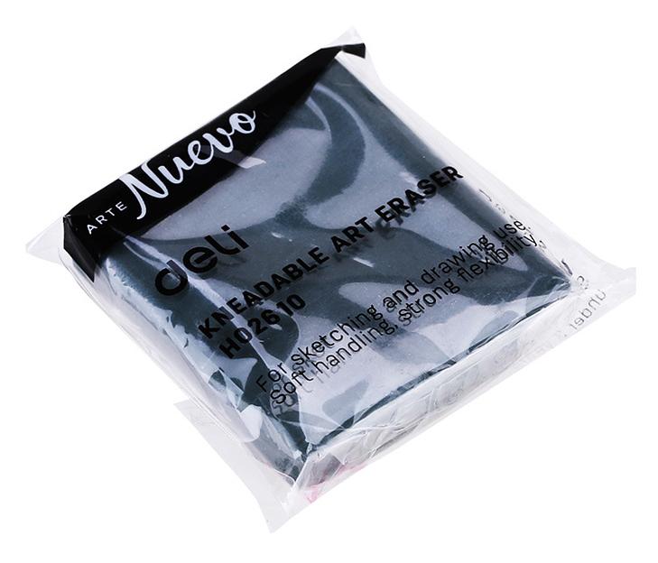 Ластик Deli EH02610 42х42х12мм серый клячка картонный дисплей фото 3