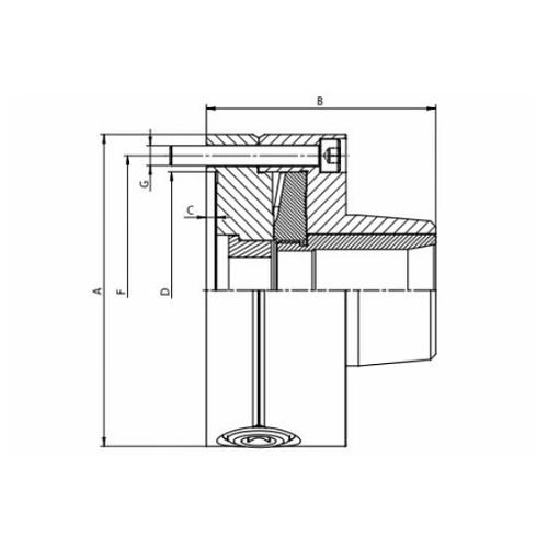 Патрон токарный цанговый 3975-125-5C фото 2