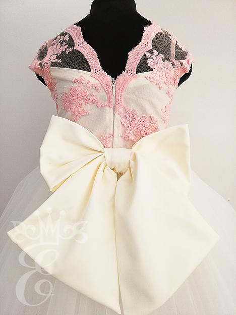 Платье  «Её малышество» для девочек нарядное, молочно-розовый, 110 фото 3