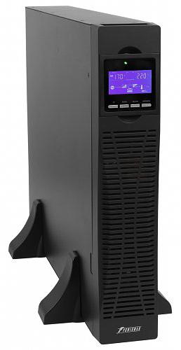 ИБП POWERMAN Online 1000 RT, LCD, двойного преобразования, 1000ВА, 900Вт, 8 розеток IEC 60320 C13, защита от КЗ, импульсных всплесков сети, перегрузки, разряда и перезаряда батареи, RJ11 / RJ45, USB, RS232, SNMP, EPO. Сертификаты: ISO 9001, ЕАС. Габариты фото 1