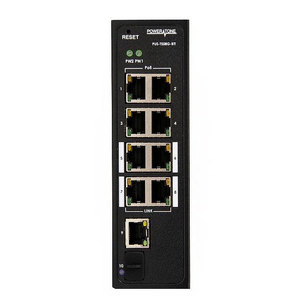 Неуправляемый промышленный 8 портовый PoE коммутатор POWERTONE PUS-TS08G-BTi с 4 портами до 90Вт фото 4